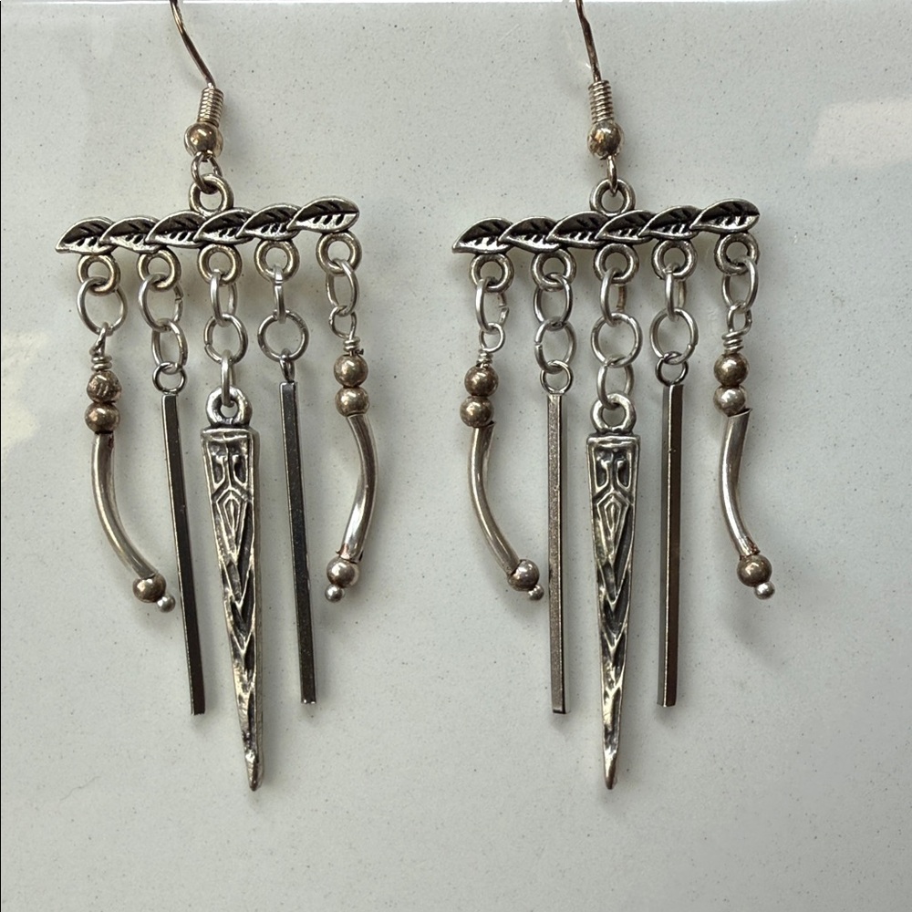 Silver Dangle Earrings - image 1
